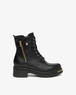 Nero Giardini Anfibi Donna in Pelle Nero Best