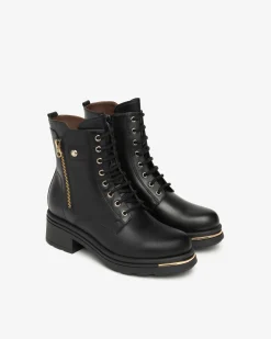Nero Giardini Anfibi Donna in Pelle Nero Best