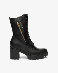 Nero Giardini Anfibi Donna in Pelle Nero Best