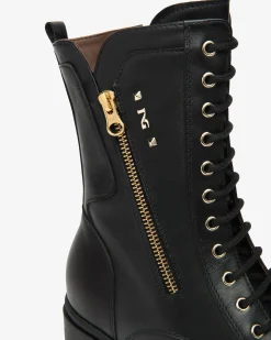 Nero Giardini Anfibi Donna in Pelle Nero Best