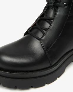Nero Giardini Anfibi Donna in Pelle Nero Hot
