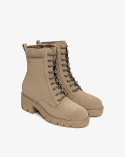 Nero Giardini Anfibi Donna in Suede Beige Outlet