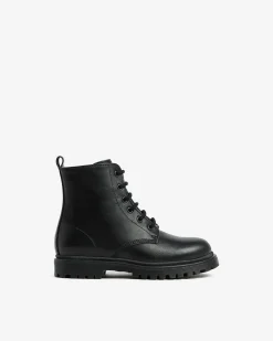 Nero Giardini Anfibi Junior da Bambina in Pelle Nero Best