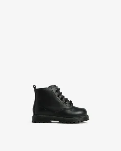 Nero Giardini Anfibi Junior da Bambina in Pelle Nero Hot