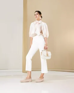 Nero Giardini Borsa a Mano da Donna in Materiale Tecnico Beige Outlet