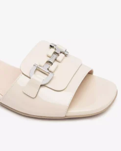 Nero Giardini Ciabatte Donna in Pelle Avorio