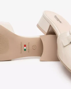 Nero Giardini Ciabatte Donna in Pelle Avorio