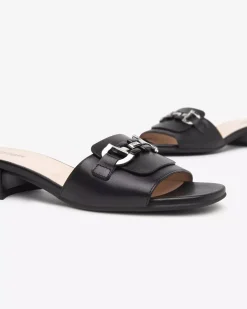 Nero Giardini Ciabatte Donna in Pelle Nero Discount