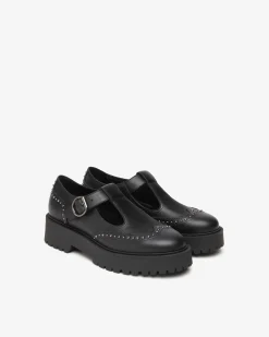 Nero Giardini Mary Jane Donna in Pelle Nero Online