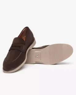 Nero Giardini Mocassini Uomo in Camoscio Sale