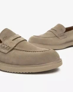 Nero Giardini Mocassini Uomo in Camoscio Sale