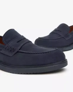 Nero Giardini Mocassini Uomo in Camoscio Sale