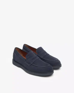 Nero Giardini Mocassini Uomo in Camoscio Sale