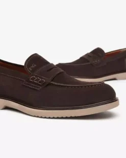 Nero Giardini Mocassini Uomo in Camoscio Sale