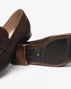 Nero Giardini Mocassini Uomo in Camoscio Clearance