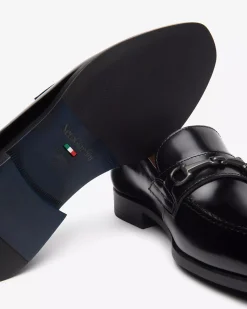 Nero Giardini Mocassini Uomo in Pelle Nero Online
