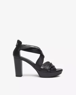 Nero Giardini Sandali Donna in Pelle Nero New