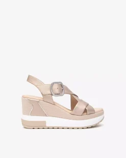 Nero Giardini Sandali Donna in Pelle Oro Sale