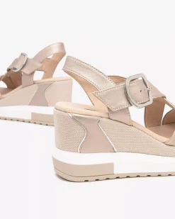 Nero Giardini Sandali Donna in Pelle Oro Sale