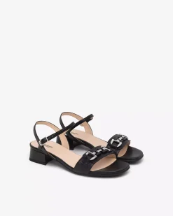 Nero Giardini Sandali Donna in Pelle Nero Clearance