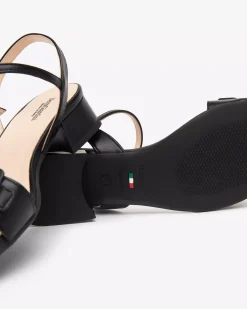 Nero Giardini Sandali Donna in Pelle Nero Clearance