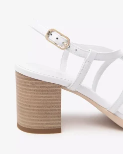 Nero Giardini Sandali Donna in Pelle e Materiale Tecnico Bianco Discount