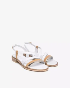 Nero Giardini Sandali Donna in Pelle e Materiale Tecnico Bianco Best