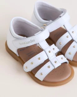 Nero Giardini Sandali Junior da Bambina in Pelle Bianco New