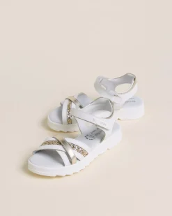Nero Giardini Sandali Teen da Ragazza in Pelle e Materiale Tecnico Discount