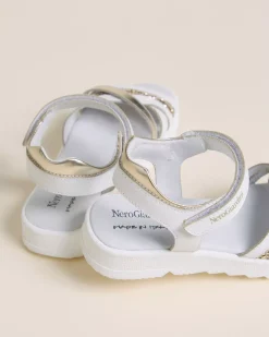 Nero Giardini Sandali Teen da Ragazza in Pelle e Materiale Tecnico Discount