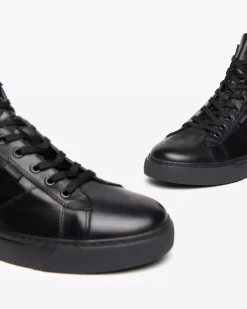 Nero Giardini Sneakers Alta Uomo in Pelle Nero Hot