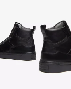 Nero Giardini Sneakers Alta Uomo in Pelle Nero Hot