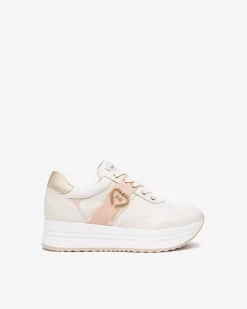 Nero Giardini Sneakers Donna in Pelle Avorio Discount