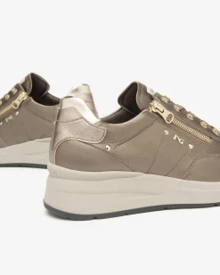 Nero Giardini Sneakers Donna in Pelle e Materiale Tecnico Clearance