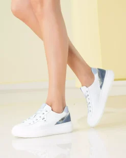 Nero Giardini Sneakers Donna in Pelle e Suede Celeste Hot