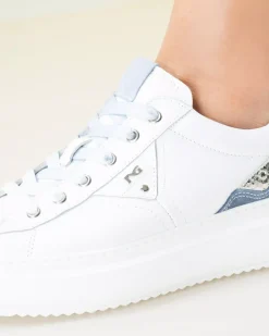 Nero Giardini Sneakers Donna in Pelle e Suede Celeste Hot