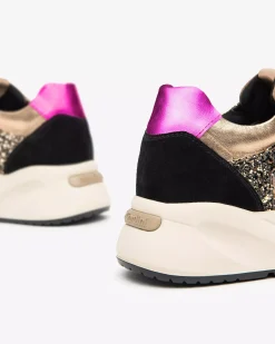 Nero Giardini Sneakers Donna in Pelle, Suede e Materiale Tecnico Marrone Clearance