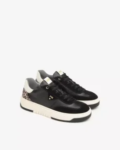 Nero Giardini Sneakers Donna in Pelle, Suede e Materiale Tecnico Nero New