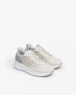 Nero Giardini Sneakers Donna in Pelle, Suede e Tela Outlet