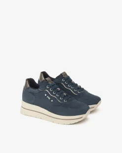 Nero Giardini Sneakers Donna in Suede e Materiale Tecnico Clearance