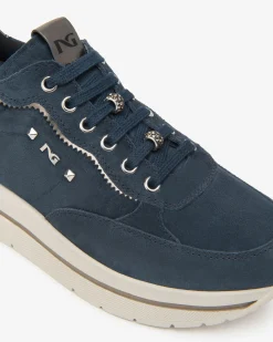 Nero Giardini Sneakers Donna in Suede e Materiale Tecnico Clearance