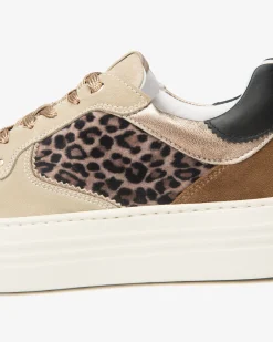 Nero Giardini Sneakers Donna in Suede, Pelle e Materiale Tecnico Beige