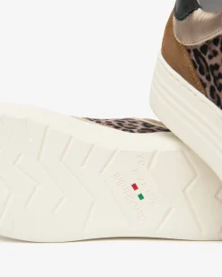 Nero Giardini Sneakers Donna in Suede, Pelle e Materiale Tecnico Beige
