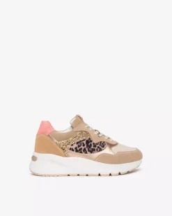 Nero Giardini Sneakers Donna in Suede, Pelle e Materiale Tecnico Marrone Outlet