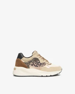 Nero Giardini Sneakers Donna in Suede, Pelle e Materiale Tecnico Beige Best