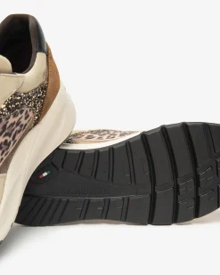 Nero Giardini Sneakers Donna in Suede, Pelle e Materiale Tecnico Beige Best