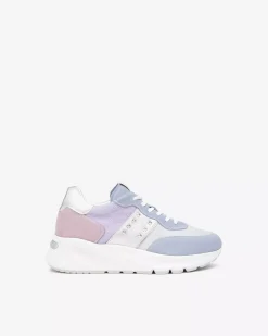 Nero Giardini Sneakers Donna in Suede, Tela e Materiale Tecnico Celeste Best