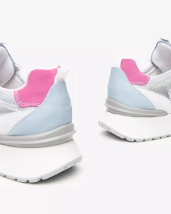 Nero Giardini Sneakers Donna in Suede, Tela e Pelle Celeste Hot