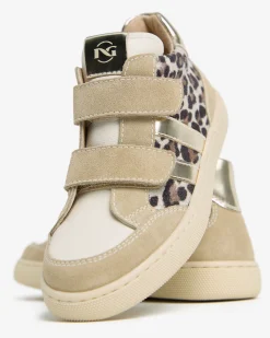 Nero Giardini Sneakers Junior da Bambina in Camoscio, Pelle e Materiale Tecnico Beige Outlet