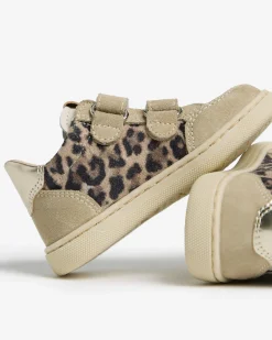 Nero Giardini Sneakers Junior da Bambina in Camoscio, Pelle e Materiale Tecnico Beige Hot